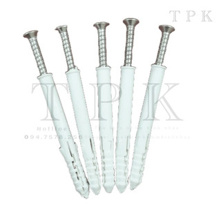 Vít Lắp Đặt M6x80mm ( 8x80mm ) inox kèm nở nhựa ( gói 50c)