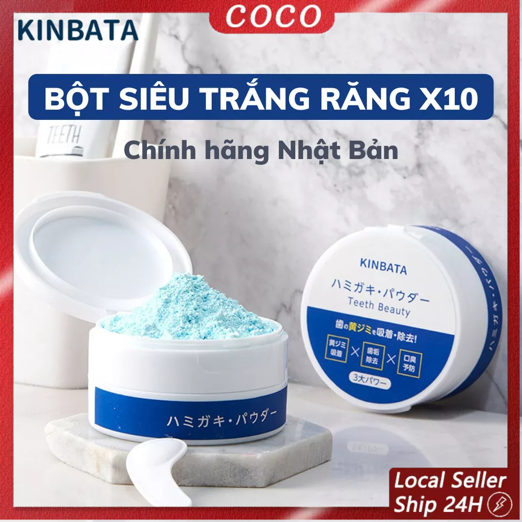 Cam kết trắng bật tông, dứt điểm hôi miệng, giảm viêm nha chu với bột đánh răng KINBATA Nhật Bản