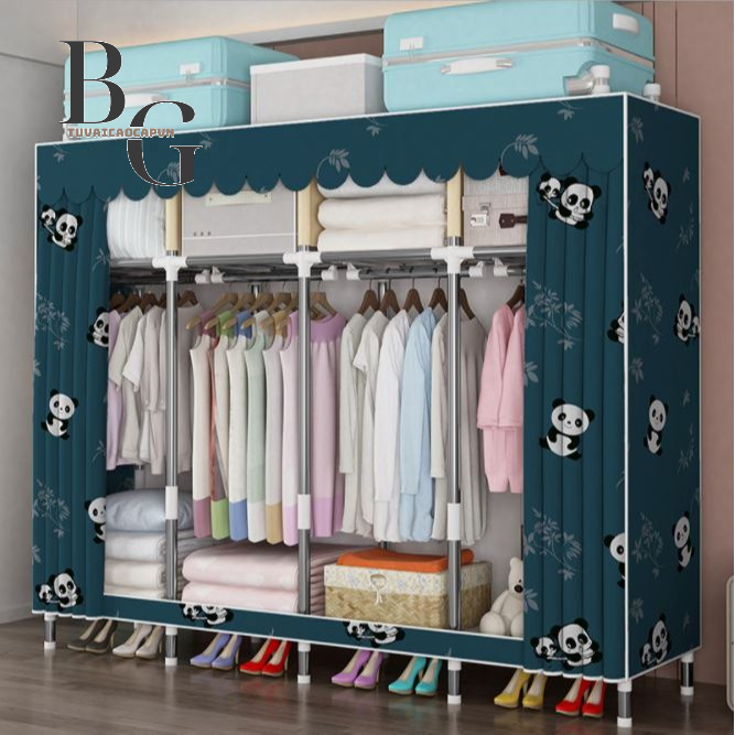 Tủ Vải Metal Khổ 1m5 Khung Thép siêu lớn có bảo hành, Tủ khung thép tital chống gỉ cỡ lớn