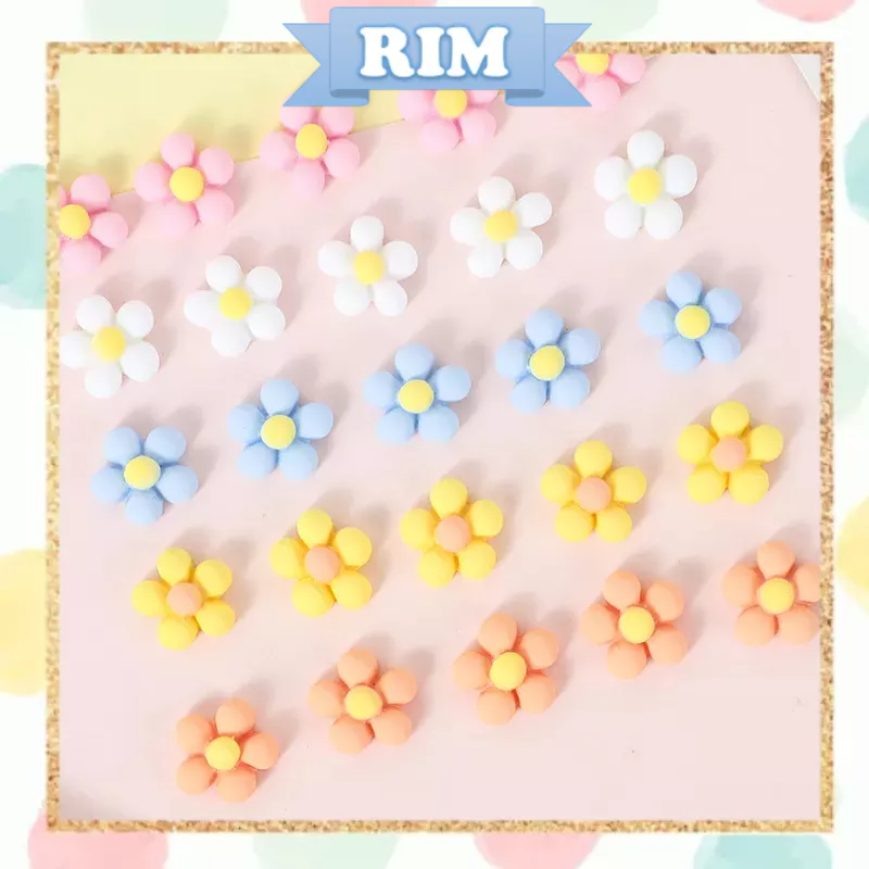 Charm hoa 5 cánh rời mờ - dùng trang trí ốp lưng điện thoại, dán tủ lạnh, bình nước, jibbitz dép crocs