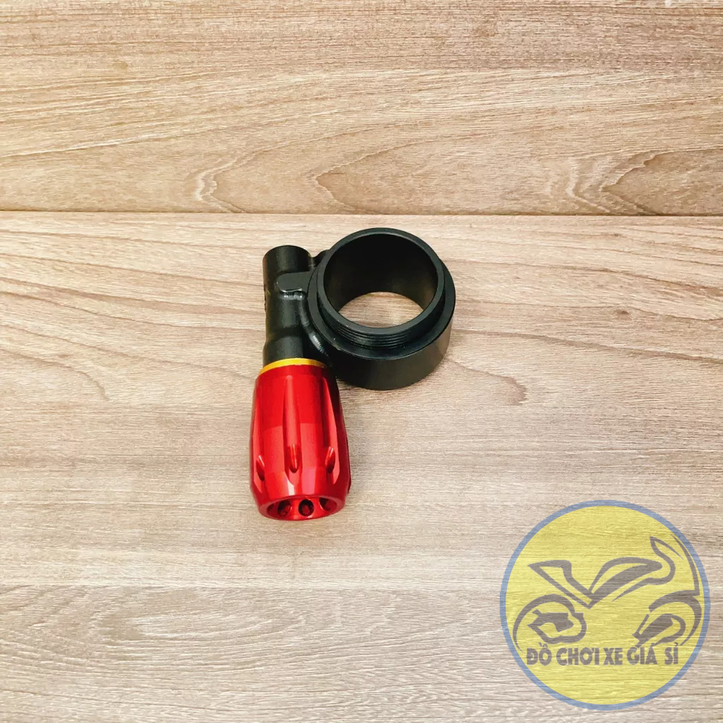 HPA tăng chỉnh áp suất cho phuộc sau xe máy Ngoài đỏ trong vàng bên trái