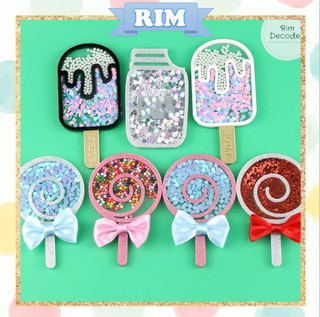 Bộ trang trí Popsicle, lollipop lắc - trang trí ốp điện thoại