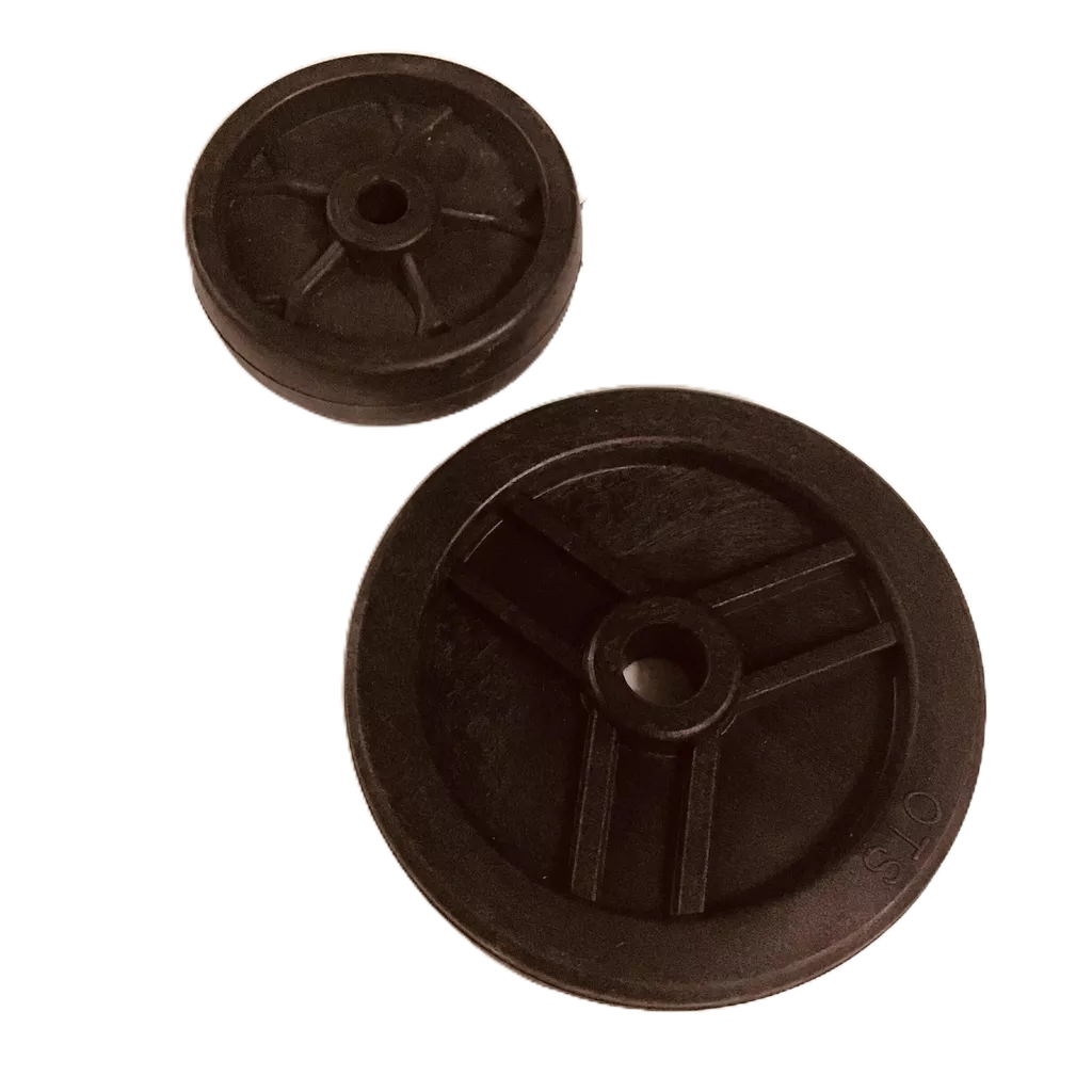 Bánh xe nhựa vành 110mm cốt 15mm dùng cho bơm hơi , cắt sắt , xe đẩy hàng