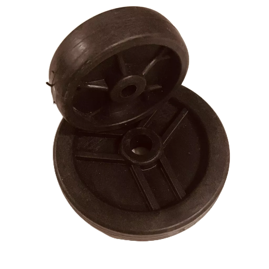 Bánh xe nhựa vành 110mm cốt 15mm dùng cho bơm hơi , cắt sắt , xe đẩy hàng