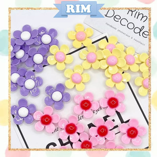 Charm hoa 5 cánh cong, dùng trong trang trí ốp điện thoại, kẹp tóc, slime