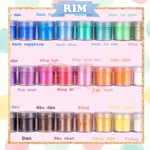 Bột màu nhũ ánh kim pha Resin
