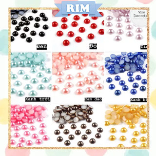 100 hạt trai bán tròn 4mm - Trang trí điện thoại - nail