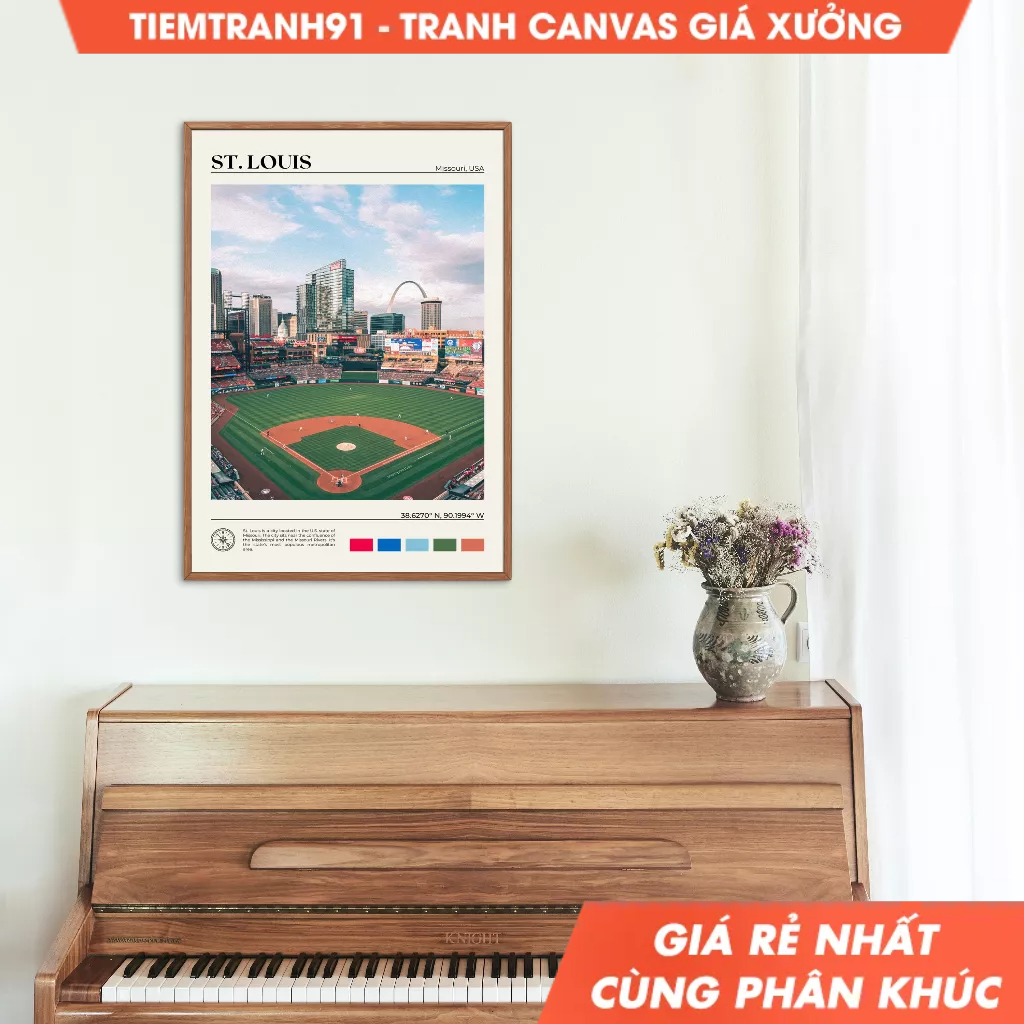 Tranh treo tường, Oil Paint, St Louis  Wall Art, St Louis Poster, St Louis Photo, St Louis Wall Deco