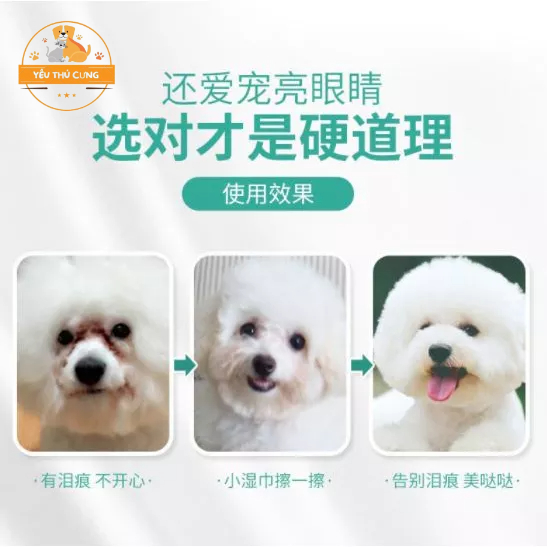 🔆SIÊU RẺ🔆 Hộp Khăn Ướt Lau Ghèn Mắt & Vết Ố Cho Chó Mèo