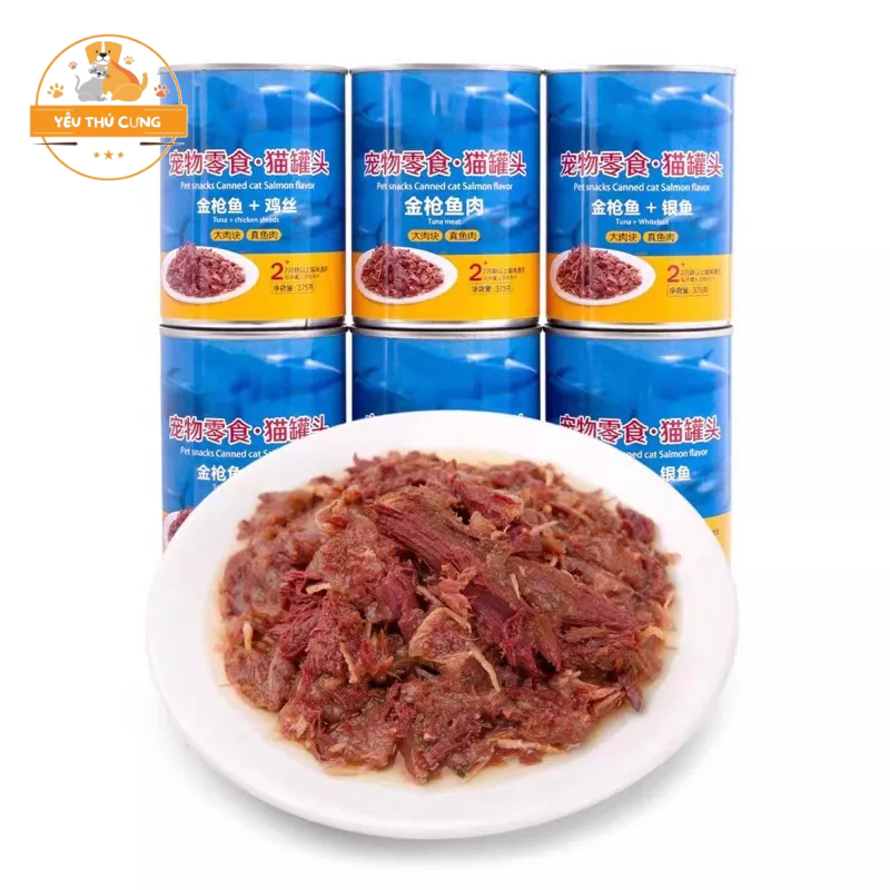 COMBO 12 lon pate nội địa trung lon xanh cho chó mèo kén ăn cũng phải Háu