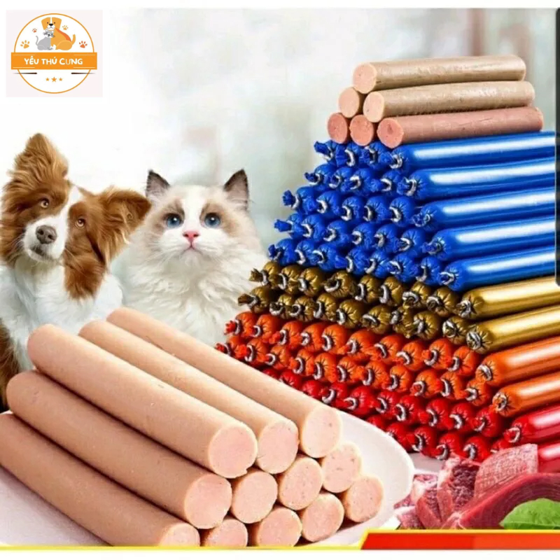 Xúc xích cho Chó🐕 Mèo🐈 đủ vị Bò-Gà-Cá-Vịt-Phô Mai loại 1 giá rẻ