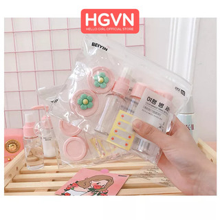 Bộ Chiết Mỹ Phẩm Sữa Tắm Du Lịch 7 Chi Tiết