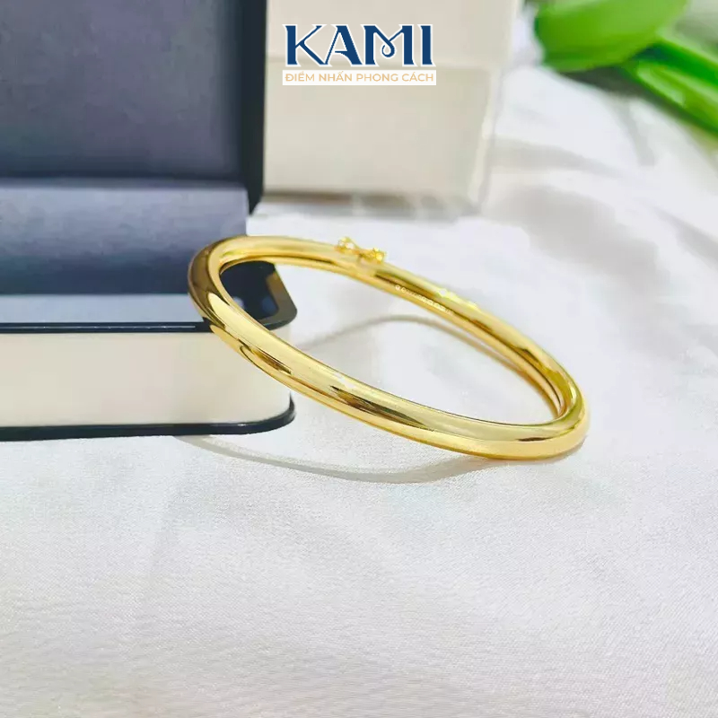 Vòng tay khoá cài mạ vàng 24k không gỉ bền màu KAMI