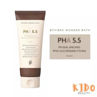 Sữa rửa mặt byvibes wonder bath pha 5.5 ph balancing pha cleansing foam 130ml srm tẩy tế bào chết