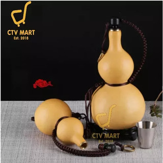 Hồ lô tự nhiên đựng rượu dung tích 0.5-1L (hàng có sẵn)