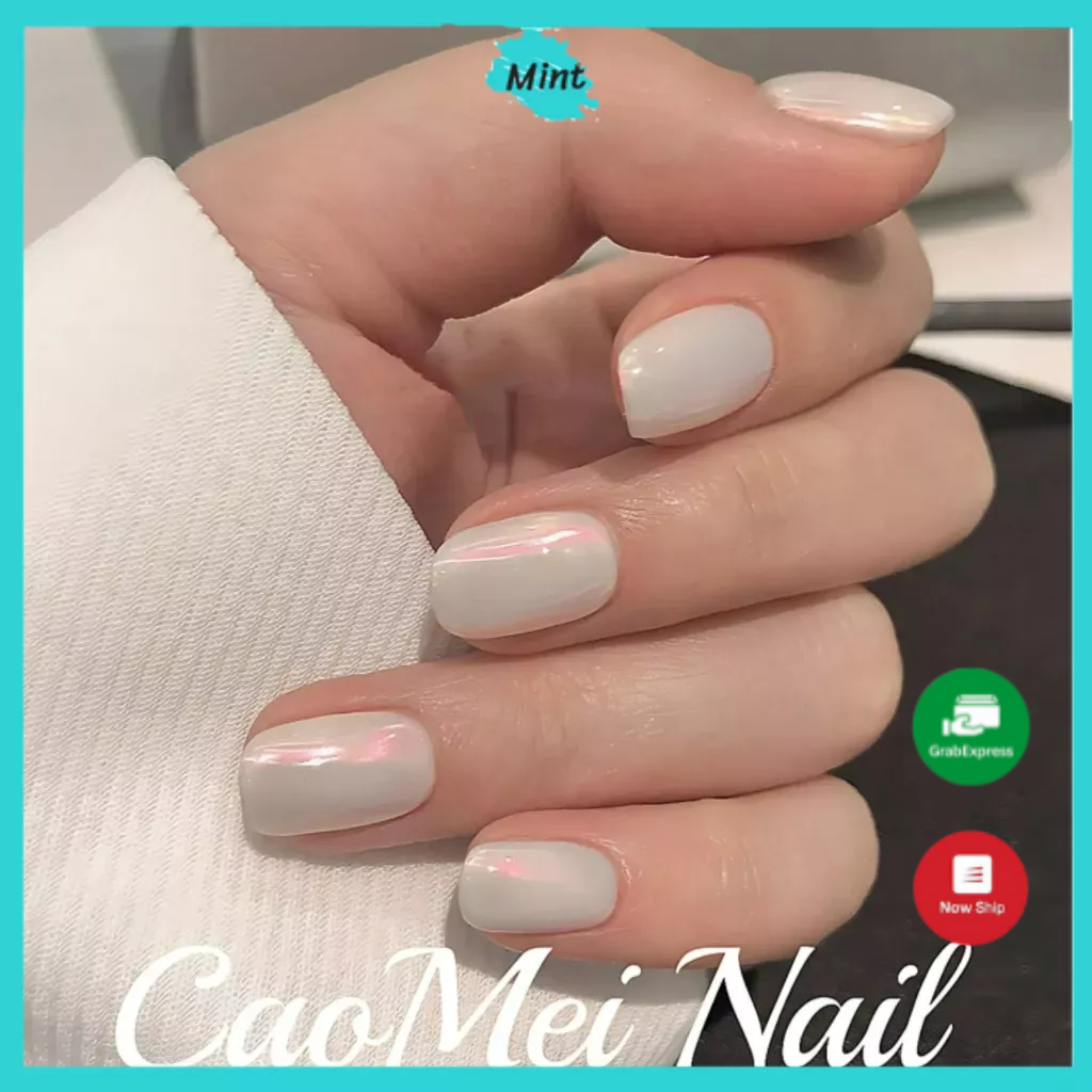 Nail Box Sơn Gel Trắng Tráng Gương Ánh Trai NB35 Nailbox Thủ Công Nhẹ Nhàng - annienails