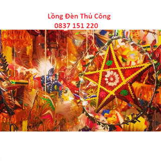 Combo 100 cái lồng đèn ngôi sao 50cm giấy kiếng truyền thống 25cm, 40cm, 50cm, lồng đèn ông sao