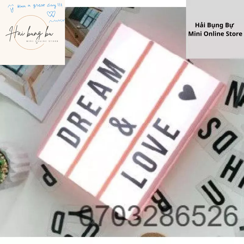 Đèn trang trí A4 - Hộp đèn A4 trang trí