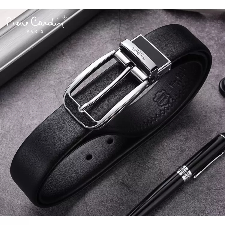 Thắt Lưng Nam Da Bò Thật 100% Cao Cấp Hàng Hiệu Pierre Cardin Dây Nịt Nam Cao Cấp PD112 Hộp Gỗ Làm Quà Tặng, Quà Biếu