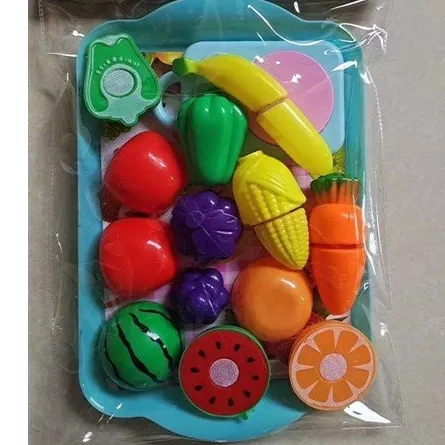 Đồ chơi hoa quả rau củ nhựa cắt đôi 19 chi tiết