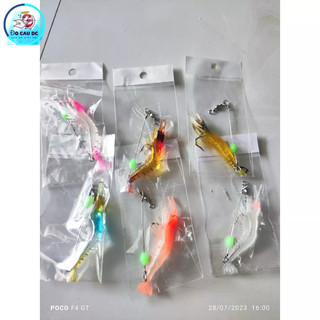 Mồi Lure - Mồi Tôm Dạ Quang Mềm Câu Cá