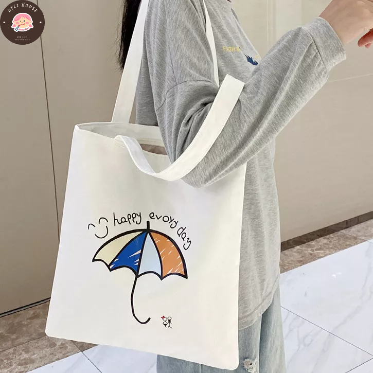 Túi tote 31x34 đeo vai hoạ tiết dễ thương 6 mẫu