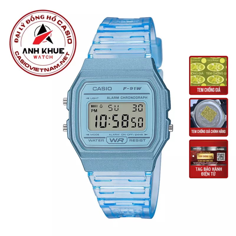 Đồng hồ Casio Nam F-91WS-2DF Chính Hãng