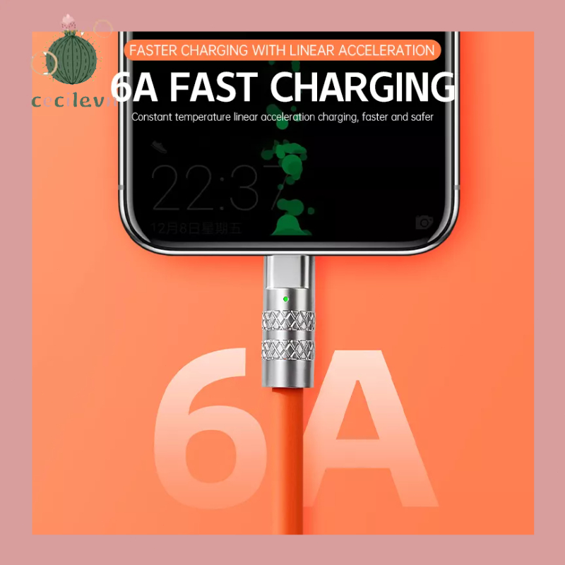 Dây Cáp Sạc Nhanh 120W 6A Bằng Hợp Kim Kẽm Và Silicon Cho Type C-CE