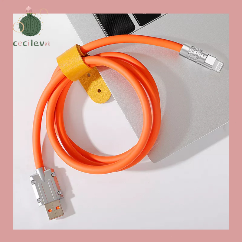 Dây Cáp Sạc Nhanh 120W 6A Bằng Hợp Kim Kẽm Và Silicon Cho Type C-CE