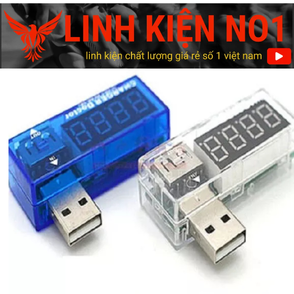 USB Đo Dòng Điện và Điện Áp DC 3A-LED