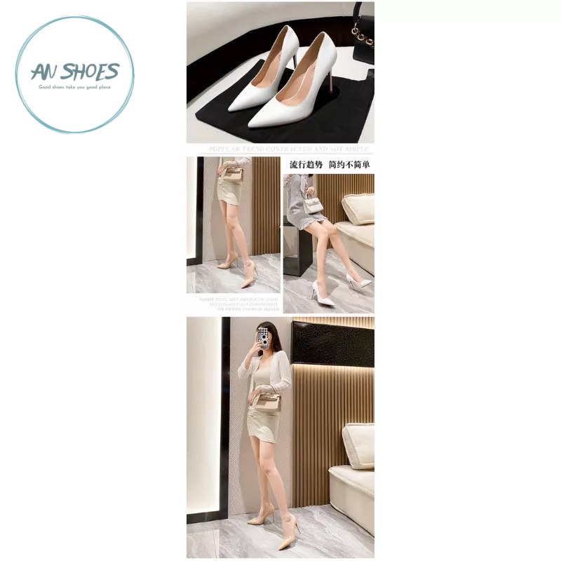 ☘️ AN SHOES☘️ Giày cao gót công sở dáng Classic gót nhọn 10cm. Hàng quảng châu full box. hàng có sẵn