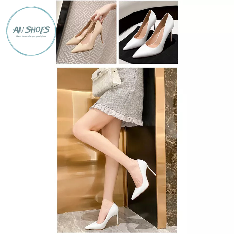 ☘️ AN SHOES☘️ Giày cao gót công sở dáng Classic gót nhọn 10cm. Hàng quảng châu full box. hàng có sẵn