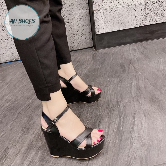 🌿Sandal xuồng quai chéo 12cm
