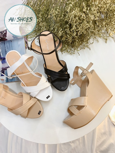 🌿Sandal xuồng quai chéo 12cm
