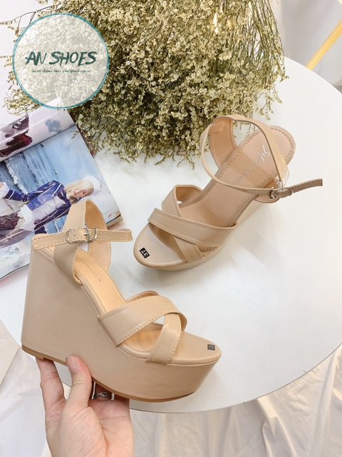 🌿Sandal xuồng quai chéo 12cm