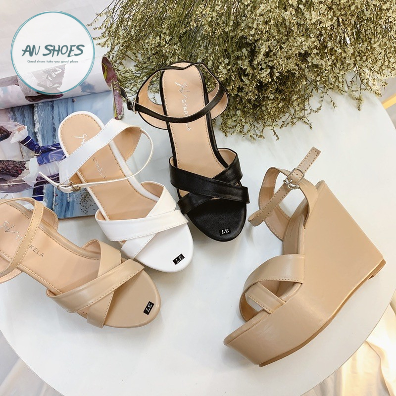 ☘️ HÀNG CÓ SẴN☘️ Sandal xuồng 9cm -12cmquai chéo❤️ HÀNG CÓ SẴNo