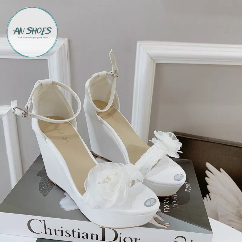 ❄️ Sandal xuồng nơ bít gót cao 9cm -12cm