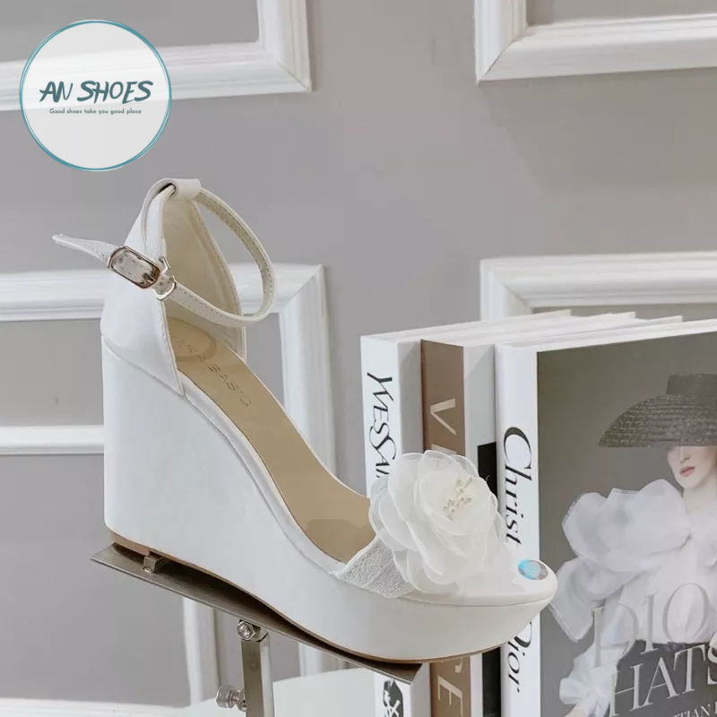❄️ Sandal xuồng nơ bít gót cao 9cm -12cm