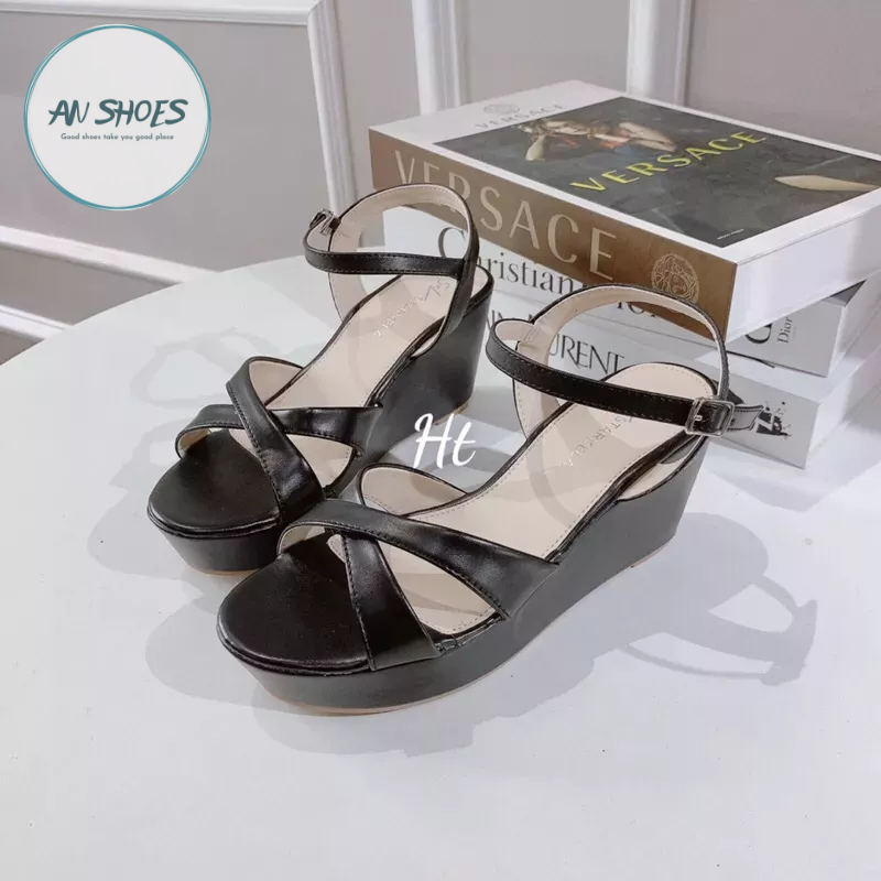 ☘️ AN SHOES☘️ Sangdal xuồng quai chéo gót cao 9cm. hàng có sẵn
