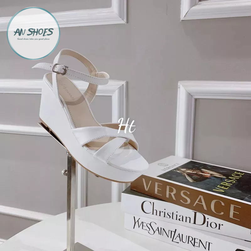 ☘️ AN SHOES☘️ Sangdal xuồng quai chéo gót cao 9cm. hàng có sẵn