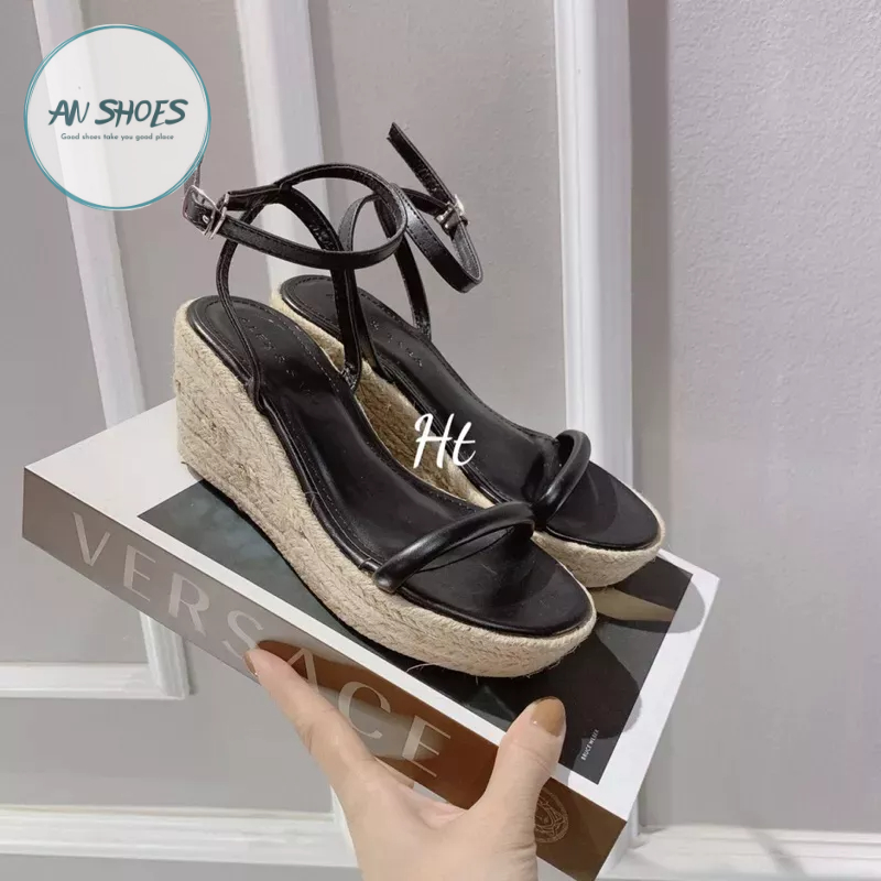 ☘️ AN SHOES ☘️ Sangdal đế xuồng quai mảnh đế cói 7cm. Hàng  có sẵn.