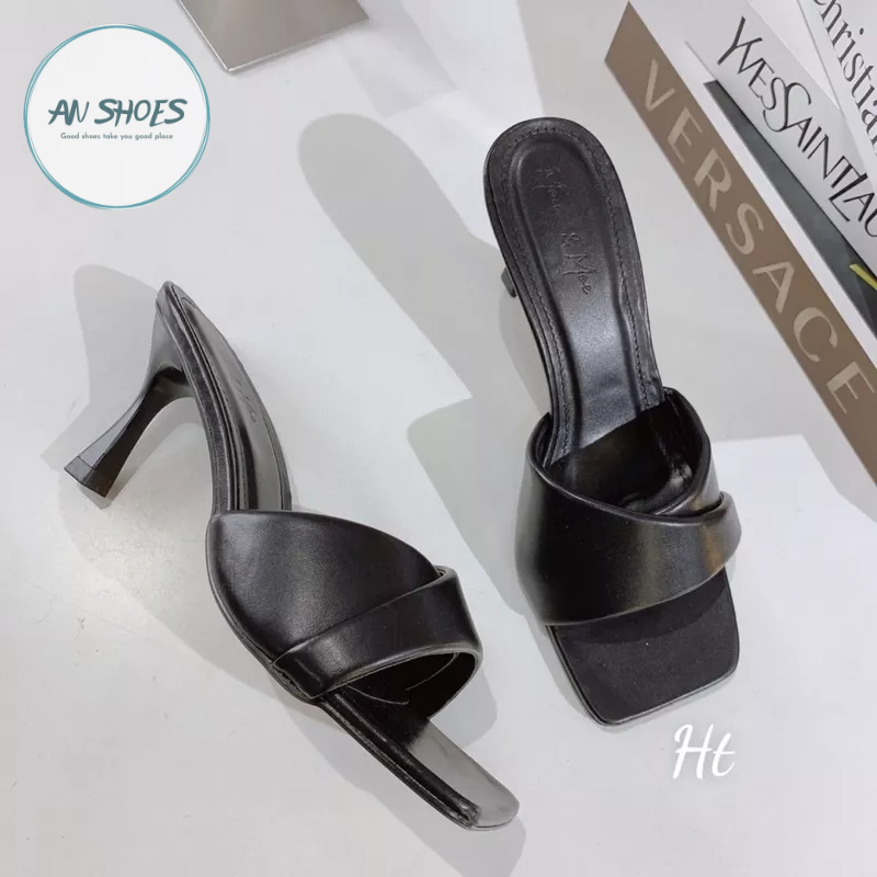 ❄️ Guốc lê gót nhọn7cm, quai ngang xêp ly. Hàng có sẵn.