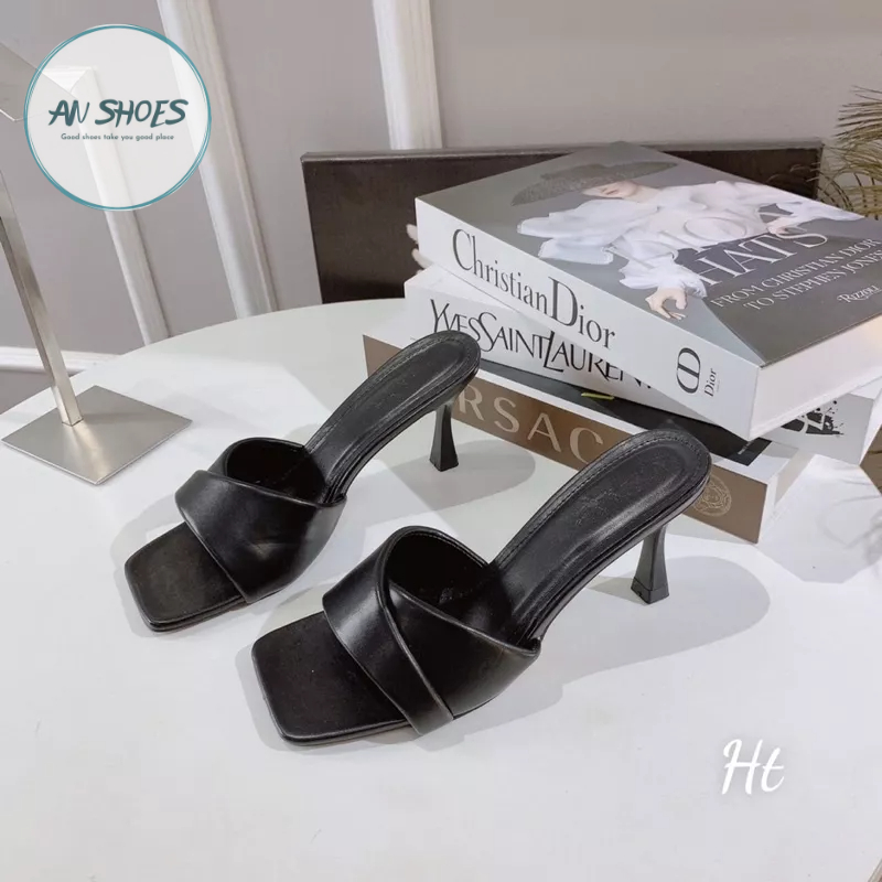 ❄️ Guốc lê gót nhọn7cm, quai ngang xêp ly. Hàng có sẵn.
