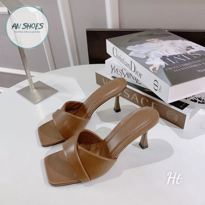 ❄️ Guốc lê gót nhọn7cm, quai ngang xêp ly. Hàng có sẵn.