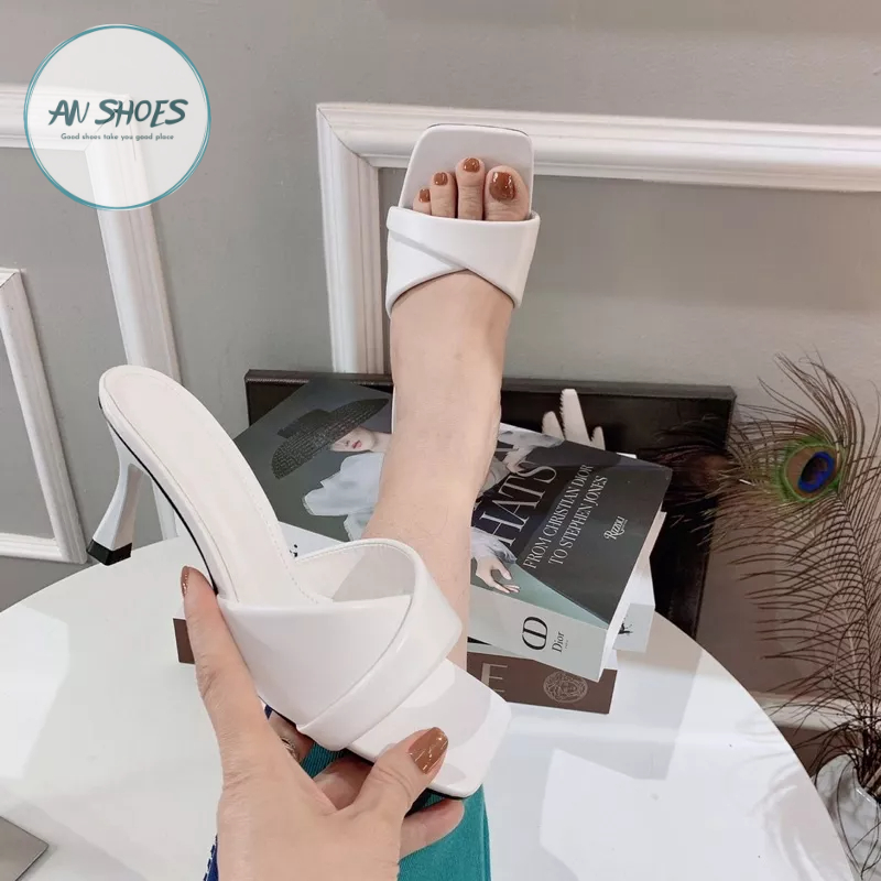 ❄️ Guốc lê gót nhọn7cm, quai ngang xêp ly. Hàng có sẵn.
