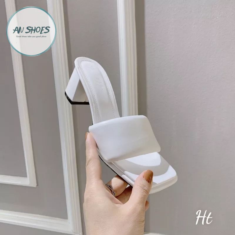 ☘️ Guốc bản quai phồng êm chân, gót vuông 5cm. Hàng có sẵn