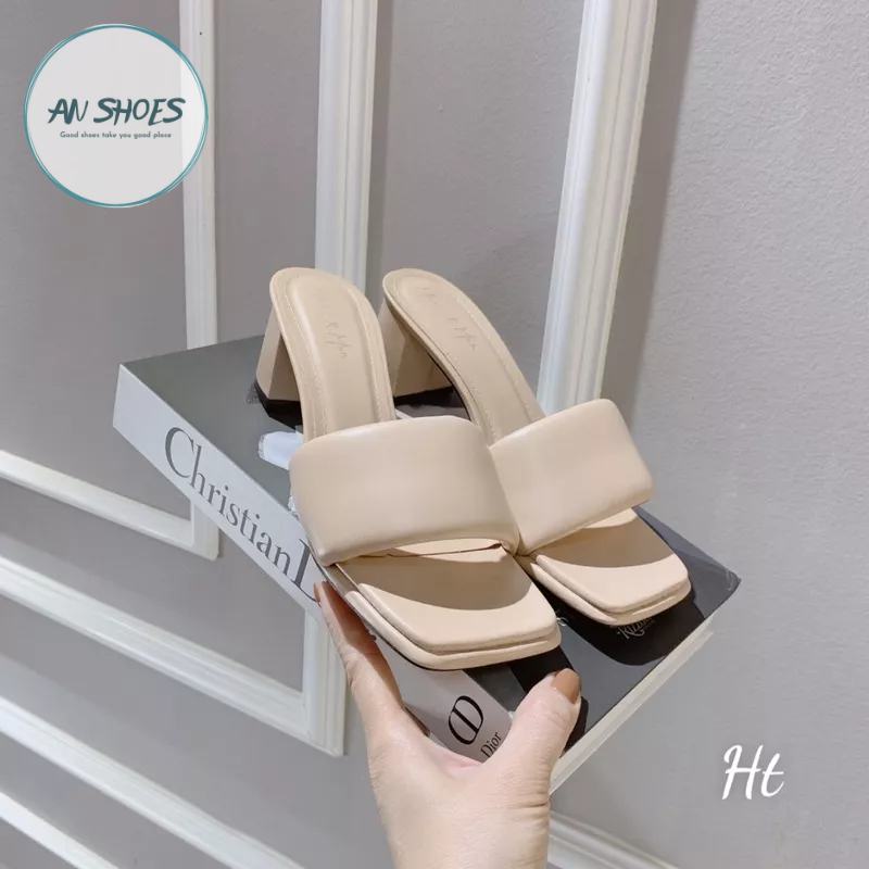 ☘️ Guốc bản quai phồng êm chân, gót vuông 5cm. Hàng có sẵn