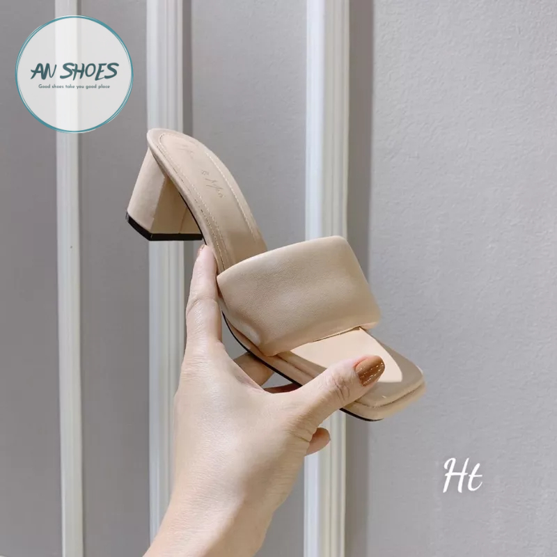 ☘️ Guốc bản quai phồng êm chân, gót vuông 5cm. Hàng có sẵn
