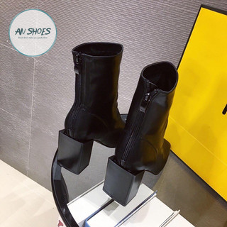 🎉 boots nhăn gót vuông 7cm