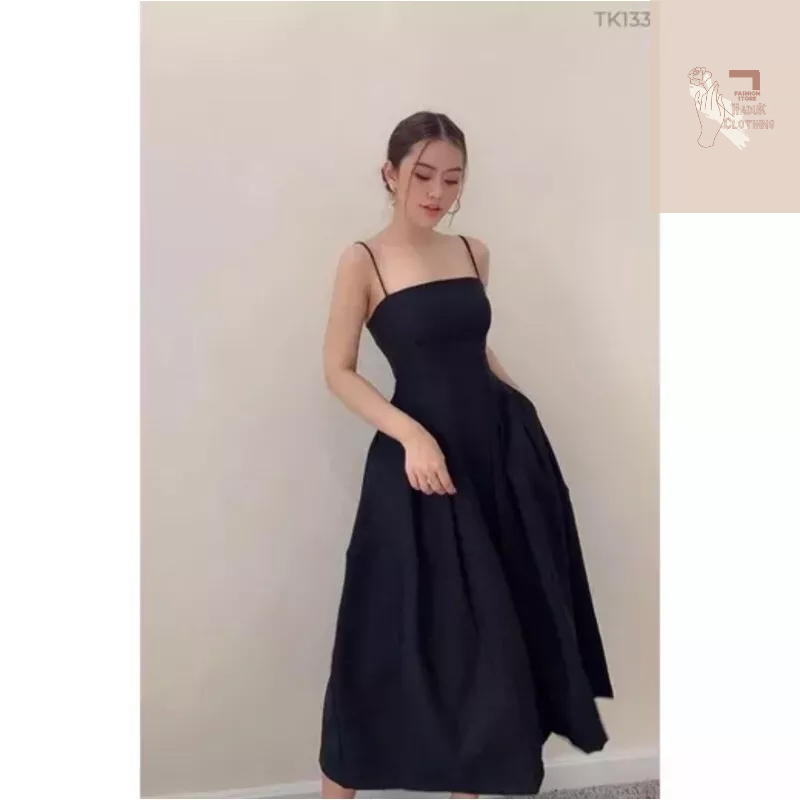 Đầm hai dây cúp ngực dáng dài siêu tôn dáng sang trọng và thanh lịch